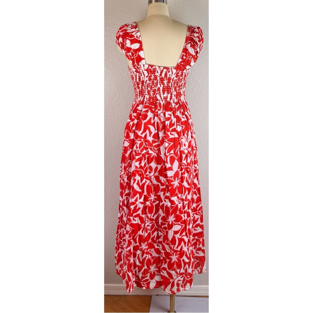 Meadow Rhodes Women’s Red/white Floral Maxi Dress Large - Picture 6 of 11